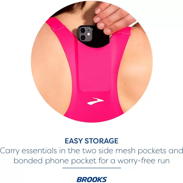 Brooks Womens 3 Pocket Sports Bra for Running Workouts ampamp SportsHyper Pink