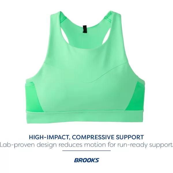 Brooks Womens 3 Pocket Sports Bra for Running Workouts ampamp SportsNeo Green