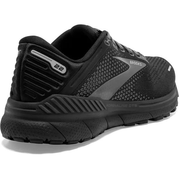Brooks Womens Adrenaline GTS 22 Supportive Running ShoeBlackBlackEbony