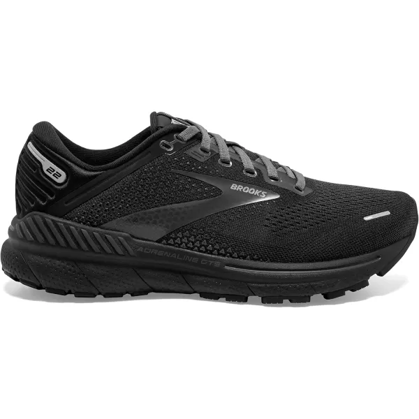 Brooks Womens Adrenaline GTS 22 Supportive Running ShoeBlackBlackEbony