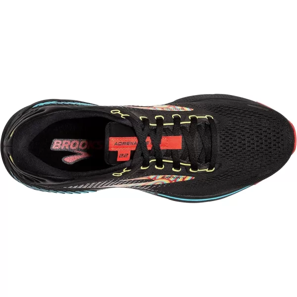 Brooks Womens Adrenaline GTS 22 Supportive Running ShoeBlackBlueBittersweet