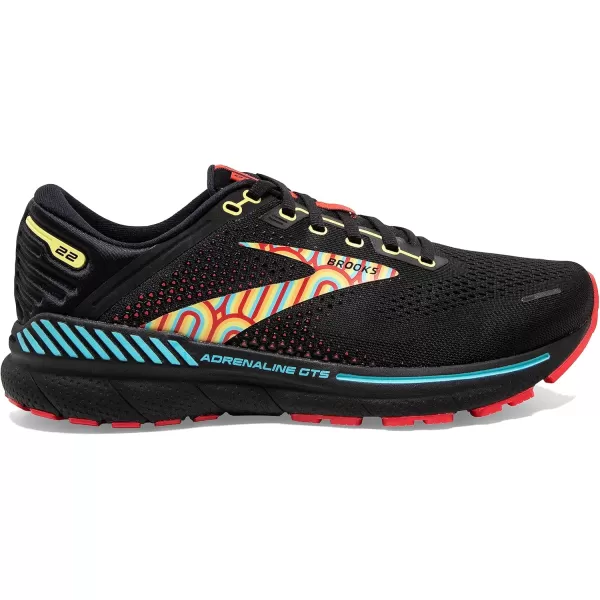 Brooks Womens Adrenaline GTS 22 Supportive Running ShoeBlackBlueBittersweet