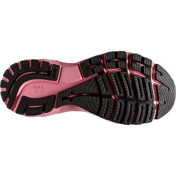 Brooks Womens Adrenaline GTS 22 Supportive Running ShoeBlackDianthusSilver
