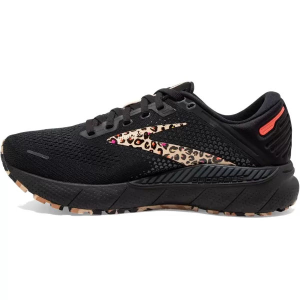 Brooks Womens Adrenaline GTS 22 Supportive Running ShoeBlackEbonyCitrus