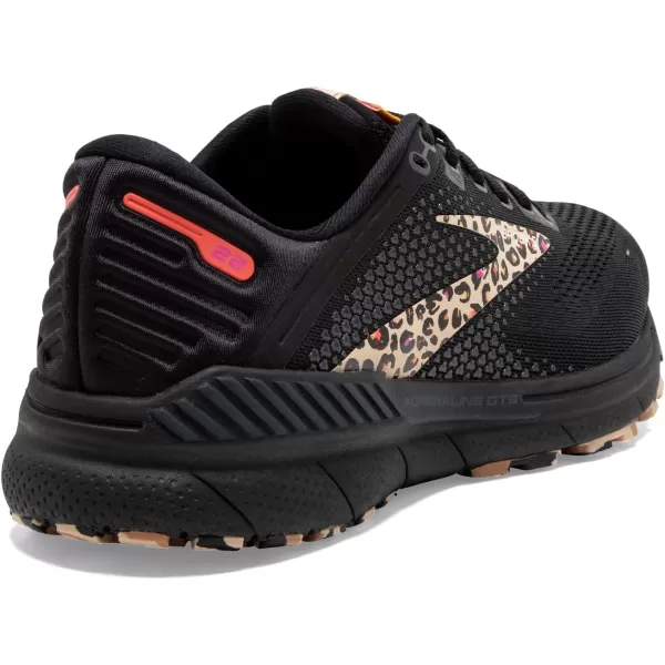Brooks Womens Adrenaline GTS 22 Supportive Running ShoeBlackEbonyCitrus