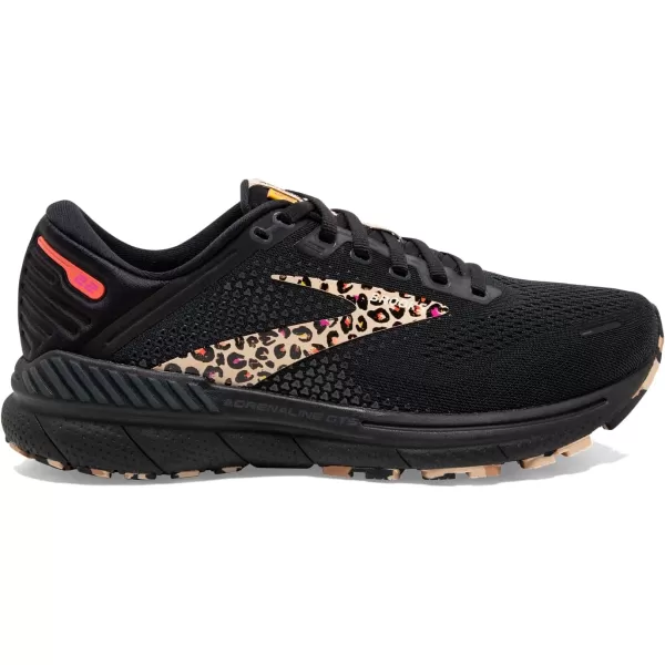 Brooks Womens Adrenaline GTS 22 Supportive Running ShoeBlackEbonyCitrus