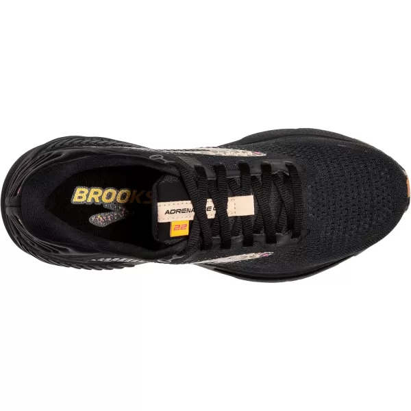 Brooks Womens Adrenaline GTS 22 Supportive Running ShoeBlackEbonyCitrus