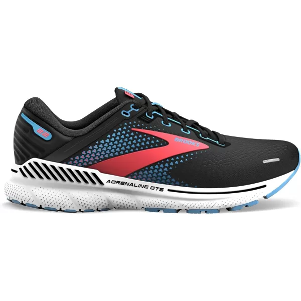 Brooks Womens Adrenaline GTS 22 Supportive Running ShoeBlackLake BlueCoral