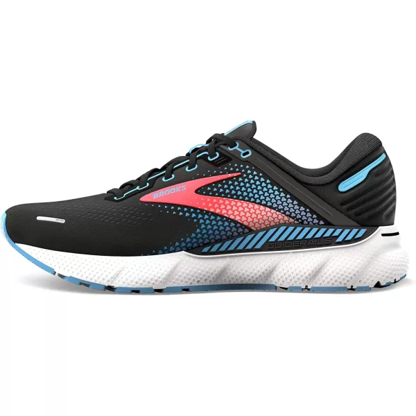 Brooks Womens Adrenaline GTS 22 Supportive Running ShoeBlackLake BlueCoral