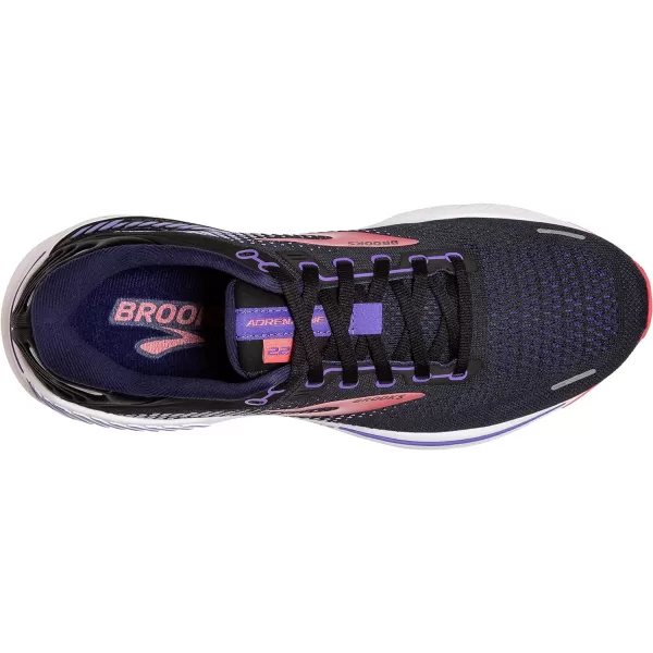 Brooks Womens Adrenaline GTS 22 Supportive Running ShoeBlackPurpleCoral