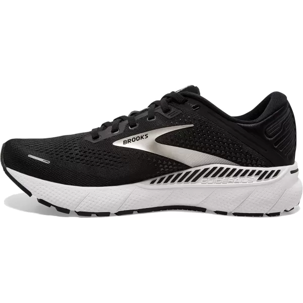 Brooks Womens Adrenaline GTS 22 Supportive Running ShoeBlackSilverAnthracite