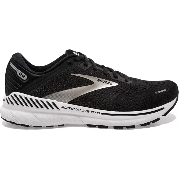 Brooks Womens Adrenaline GTS 22 Supportive Running ShoeBlackSilverAnthracite