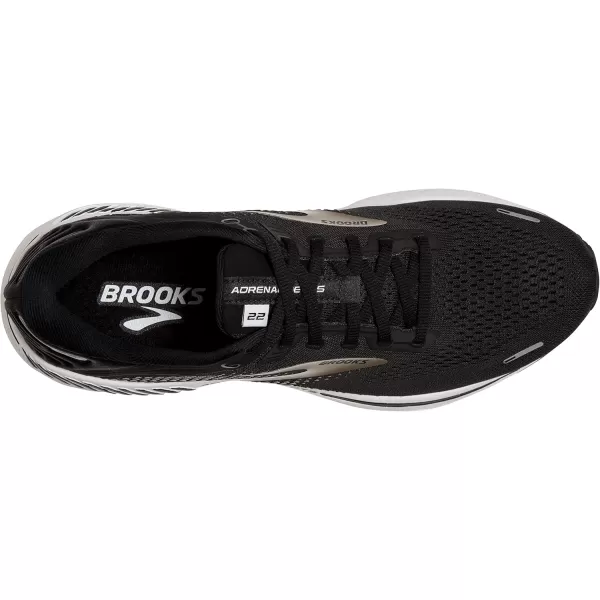 Brooks Womens Adrenaline GTS 22 Supportive Running ShoeBlackSilverAnthracite