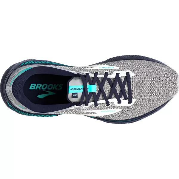 Brooks Womens Adrenaline GTS 22 Supportive Running ShoeGreyPeacoatAruba
