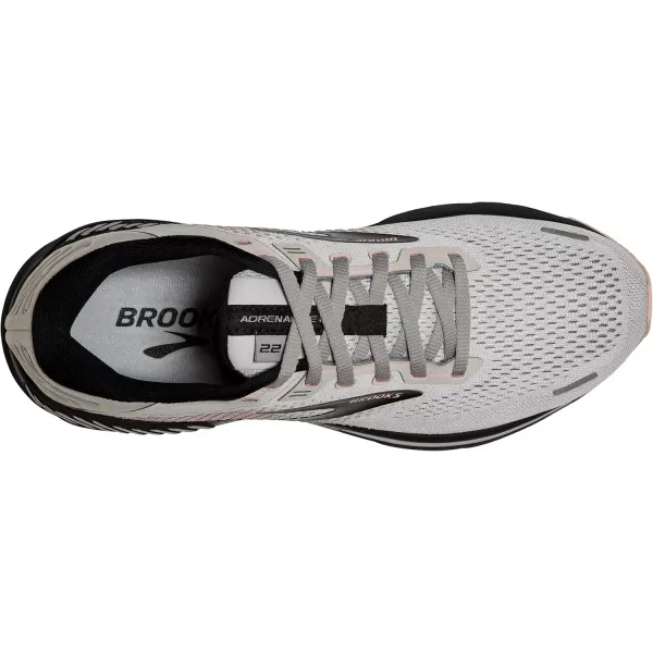 Brooks Womens Adrenaline GTS 22 Supportive Running ShoeGreyRoseBlack