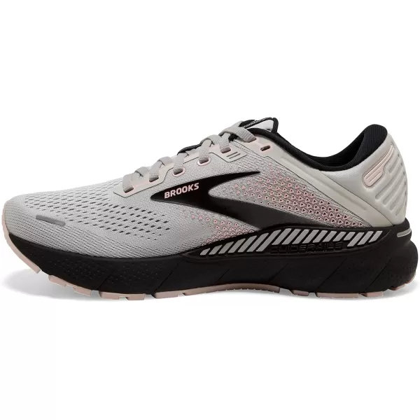 Brooks Womens Adrenaline GTS 22 Supportive Running ShoeGreyRoseBlack