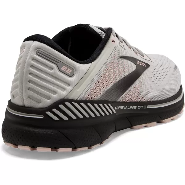 Brooks Womens Adrenaline GTS 22 Supportive Running ShoeGreyRoseBlack