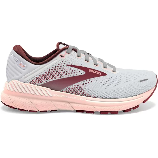 Brooks Womens Adrenaline GTS 22 Supportive Running ShoeGreyRoseTawny Port