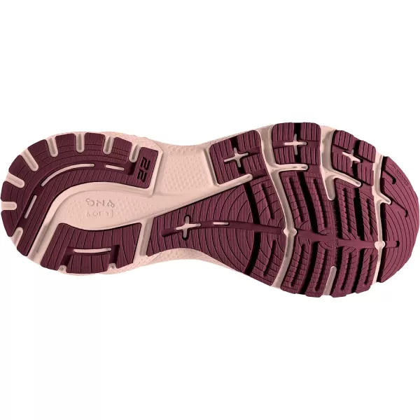 Brooks Womens Adrenaline GTS 22 Supportive Running ShoeGreyRoseTawny Port
