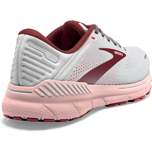 Brooks Womens Adrenaline GTS 22 Supportive Running ShoeGreyRoseTawny Port