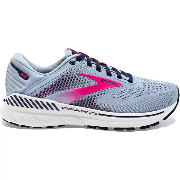 Brooks Womens Adrenaline GTS 22 Supportive Running ShoeKentucky BluePeacoatPink
