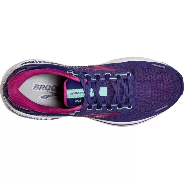 Brooks Womens Adrenaline GTS 22 Supportive Running ShoeNavyYuccaPink