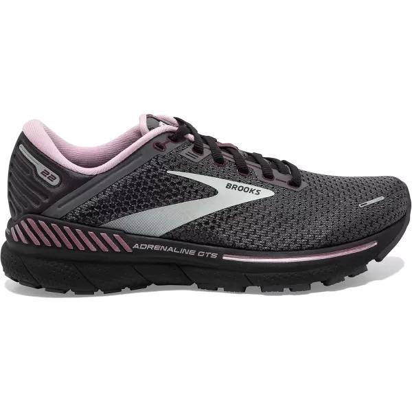 Brooks Womens Adrenaline GTS 22 Supportive Running ShoePearlBlackMetallic