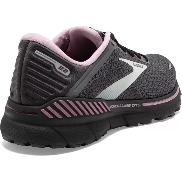 Brooks Womens Adrenaline GTS 22 Supportive Running ShoePearlBlackMetallic