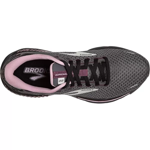 Brooks Womens Adrenaline GTS 22 Supportive Running ShoePearlBlackMetallic