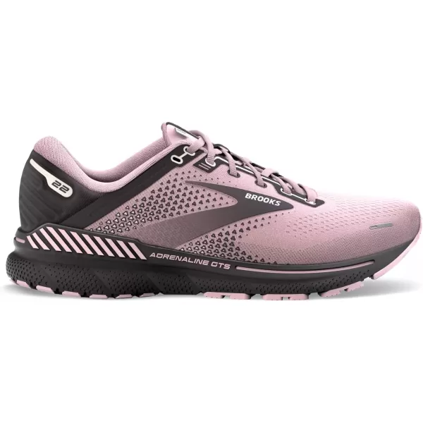 Brooks Womens Adrenaline GTS 22 Supportive Running ShoePinkBlackened Pearl