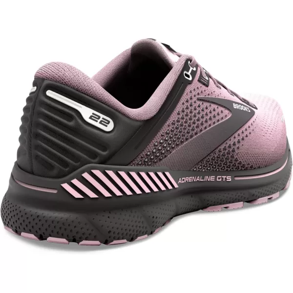 Brooks Womens Adrenaline GTS 22 Supportive Running ShoePinkBlackened Pearl