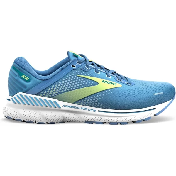 Brooks Womens Adrenaline GTS 22 Supportive Running ShoeSilver Lake BlueGreenWhite