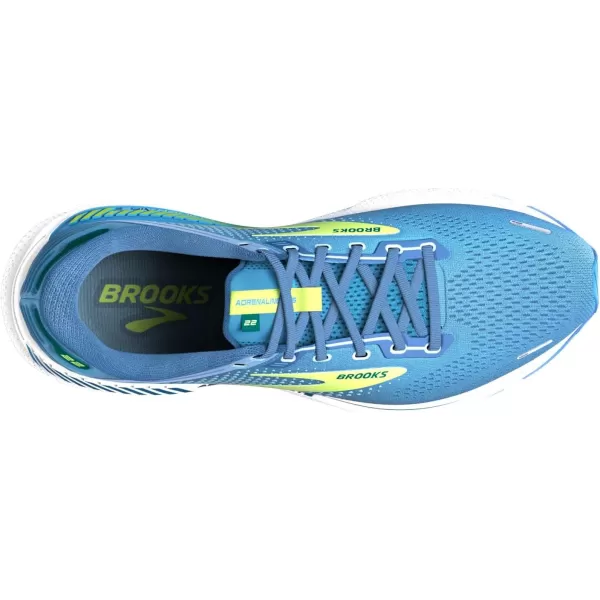 Brooks Womens Adrenaline GTS 22 Supportive Running ShoeSilver Lake BlueGreenWhite