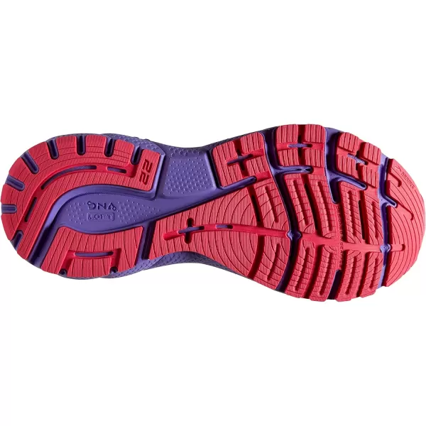 Brooks Womens Adrenaline GTS 22 Supportive Running ShoeWhiteCoralPurple