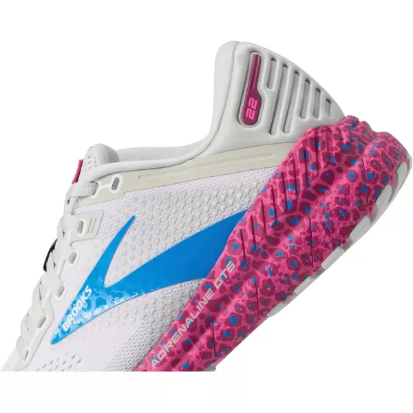 Brooks Womens Adrenaline GTS 22 Supportive Running ShoeWhiteOysterBrilliant