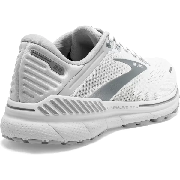 Brooks Womens Adrenaline GTS 22 Supportive Running ShoeWhiteOysterPrimer Grey