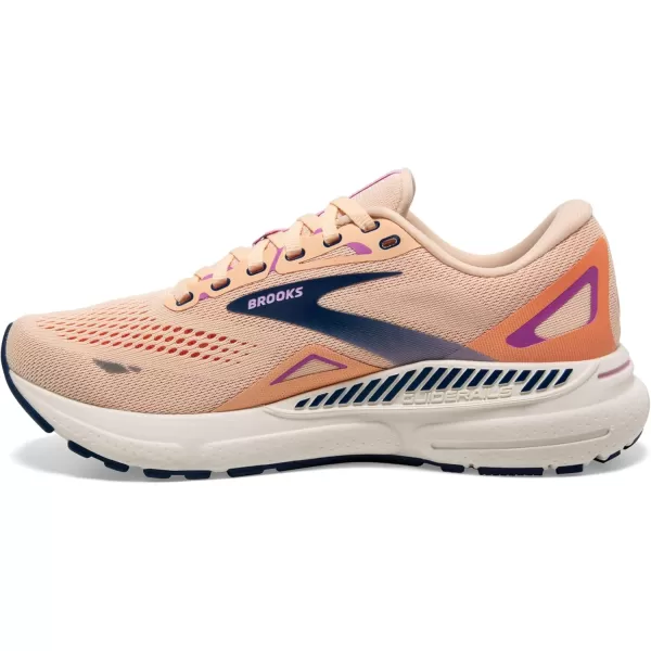 Brooks Womens Adrenaline GTS 23 Supportive Running ShoeApricotEstate BlueOrchid