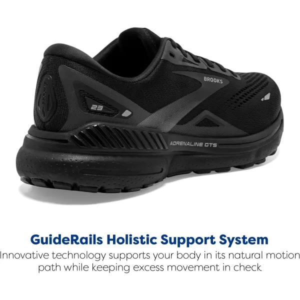 Brooks Womens Adrenaline GTS 23 Supportive Running ShoeBlackBlackEbony