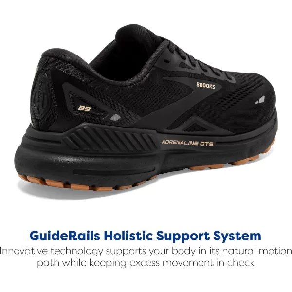 Brooks Womens Adrenaline GTS 23 Supportive Running ShoeBlackCreamBiscuit