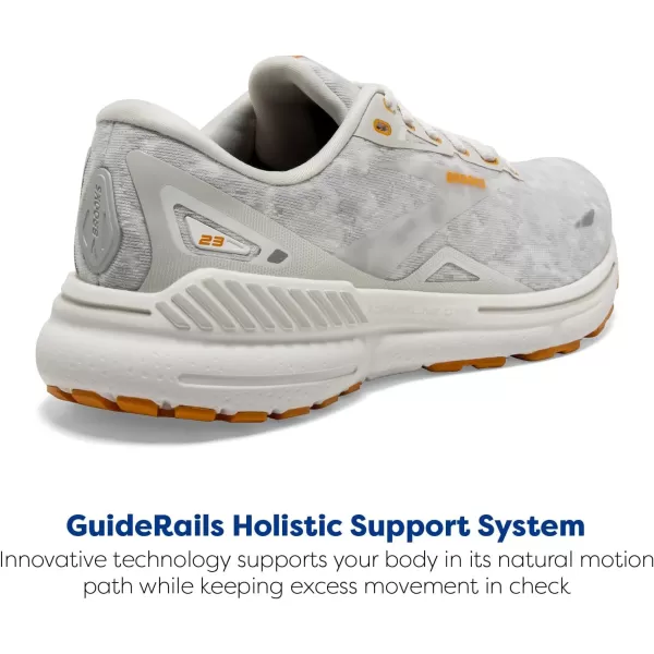 Brooks Womens Adrenaline GTS 23 Supportive Running ShoeBlancGraySunflower