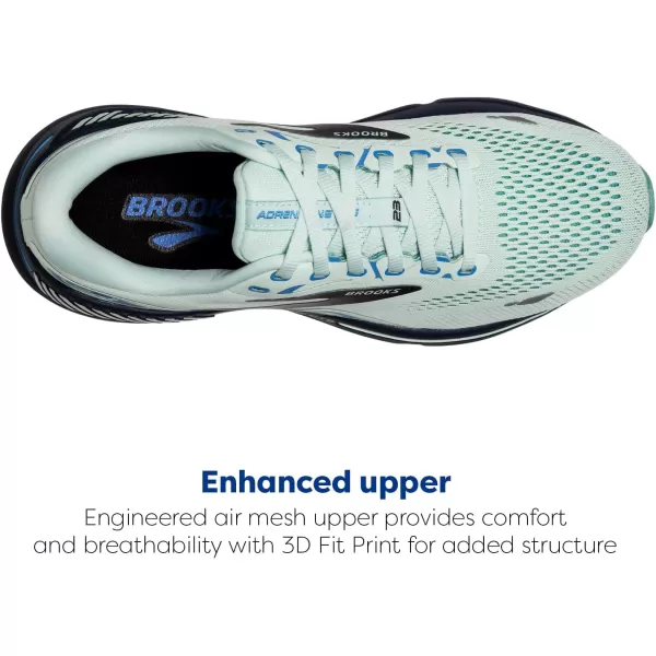 Brooks Womens Adrenaline GTS 23 Supportive Running ShoeBlue GlassNile BlueMarina
