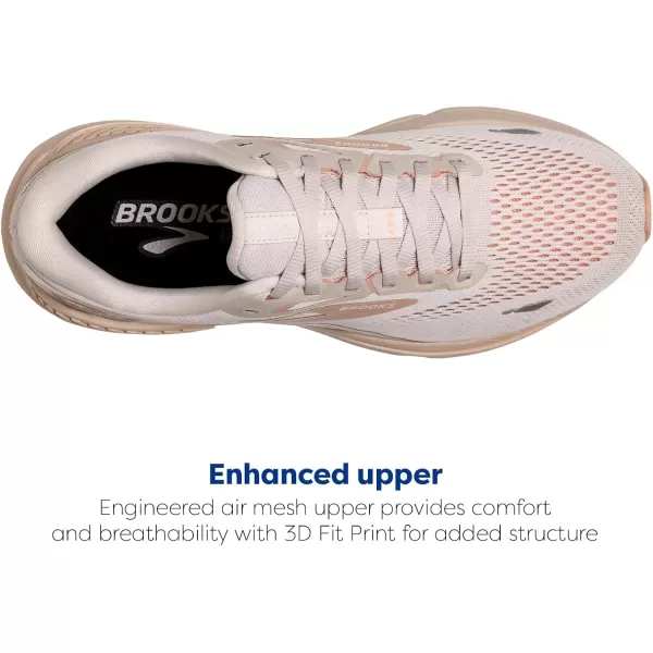 Brooks Womens Adrenaline GTS 23 Supportive Running ShoeCrystal GreyVillaWhite