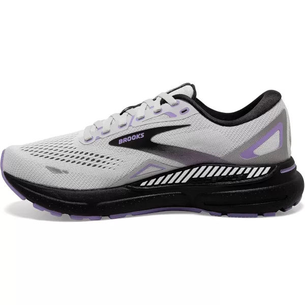 Brooks Womens Adrenaline GTS 23 Supportive Running ShoeGreyBlackPurple