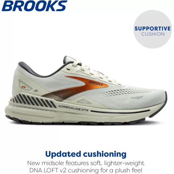 Brooks Womens Adrenaline GTS 23 Supportive Running ShoeMercuryCopperEbony