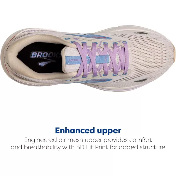 Brooks Womens Adrenaline GTS 23 Supportive Running ShoeParchmentWhiteVista