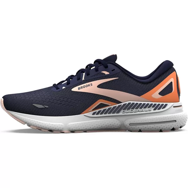 Brooks Womens Adrenaline GTS 23 Supportive Running ShoePeacoatTangerinePeach