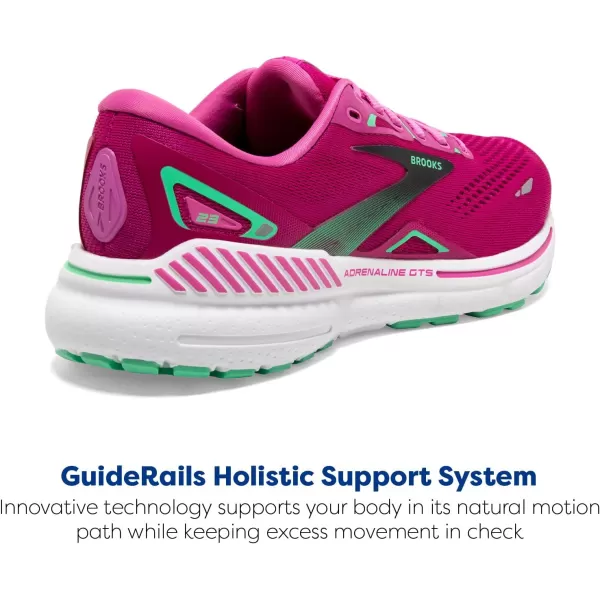 Brooks Womens Adrenaline GTS 23 Supportive Running ShoePinkFestival FuchsiaBlack
