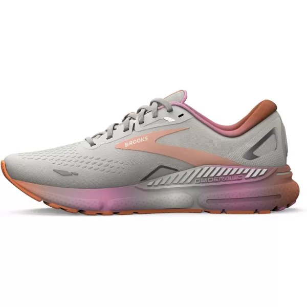 Brooks Womens Adrenaline GTS 23 Supportive Running ShoeWhite SandSunsetFuchsia