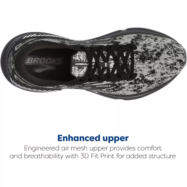 Brooks Womens Adrenaline GTS 23 Supportive Running ShoeWhiteGreyBlack