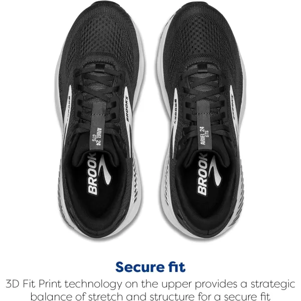 Brooks Womens Ariel GTS 24 Supportive Running ampamp Walking ShoeEbonyBlackWhite